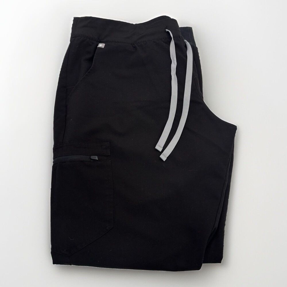 Figs Scrub Bottoms Womens Sizs XXL Tall Black Joggers Zamora